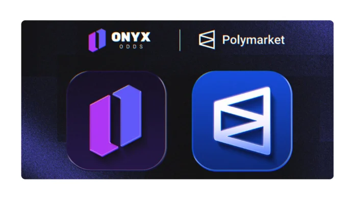 Onyx Odds and Polymarket logos representing their partnership to launch CFTC-regulated sports event contracts.