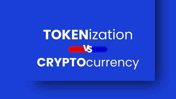 tokenization vs cryptocurrency comparison showing regulated tokenized assets and decentralized crypto networks