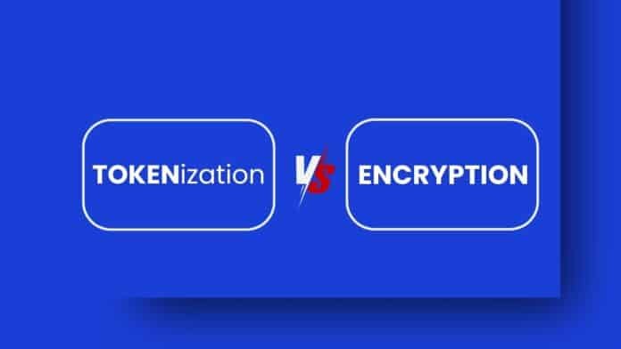Illustration explaining tokenization vs encryption in financial infrastructure