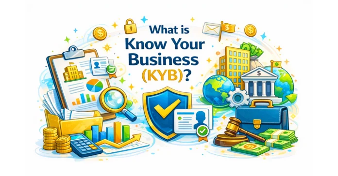 Know Your Business (KYB) explained as a business verification and compliance process