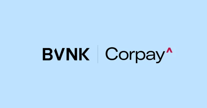 Corpay and BVNK partnership announcement for stablecoin wallets, treasury settlement infrastructure, and global enterprise payment capabilities