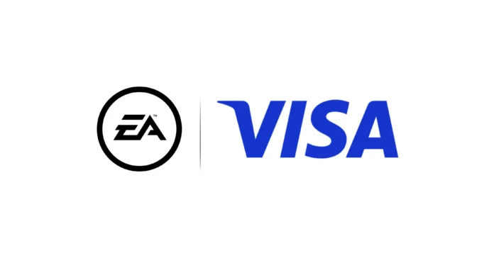 Electronic Arts and Visa partnership showcasing EA SPORTS FC and College Football in-game rewards, player challenges, and immersive global sports gaming experiences